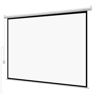 VEVOR Motorized Projector Screen, 120 inch 4: 3 1080 HD Electric Projector Screen, Wall Mounted Projection Dispaly Projector with Remote Control, Automatic Movie Screen for Family Home Office Theater