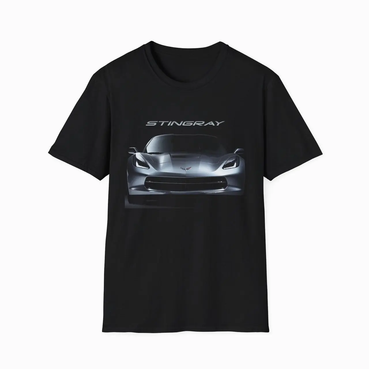 Silver C7 Stingray Corvette Sports Car Graphic T-Shirt Sweatshirt Hoodie, Car Enthusiast and Fans Gift