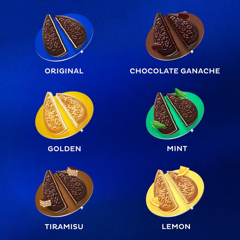 OREO Thins Chocolate Ganache Creme Chocolate Sandwich Cookies, Family Size, 12.33 oz