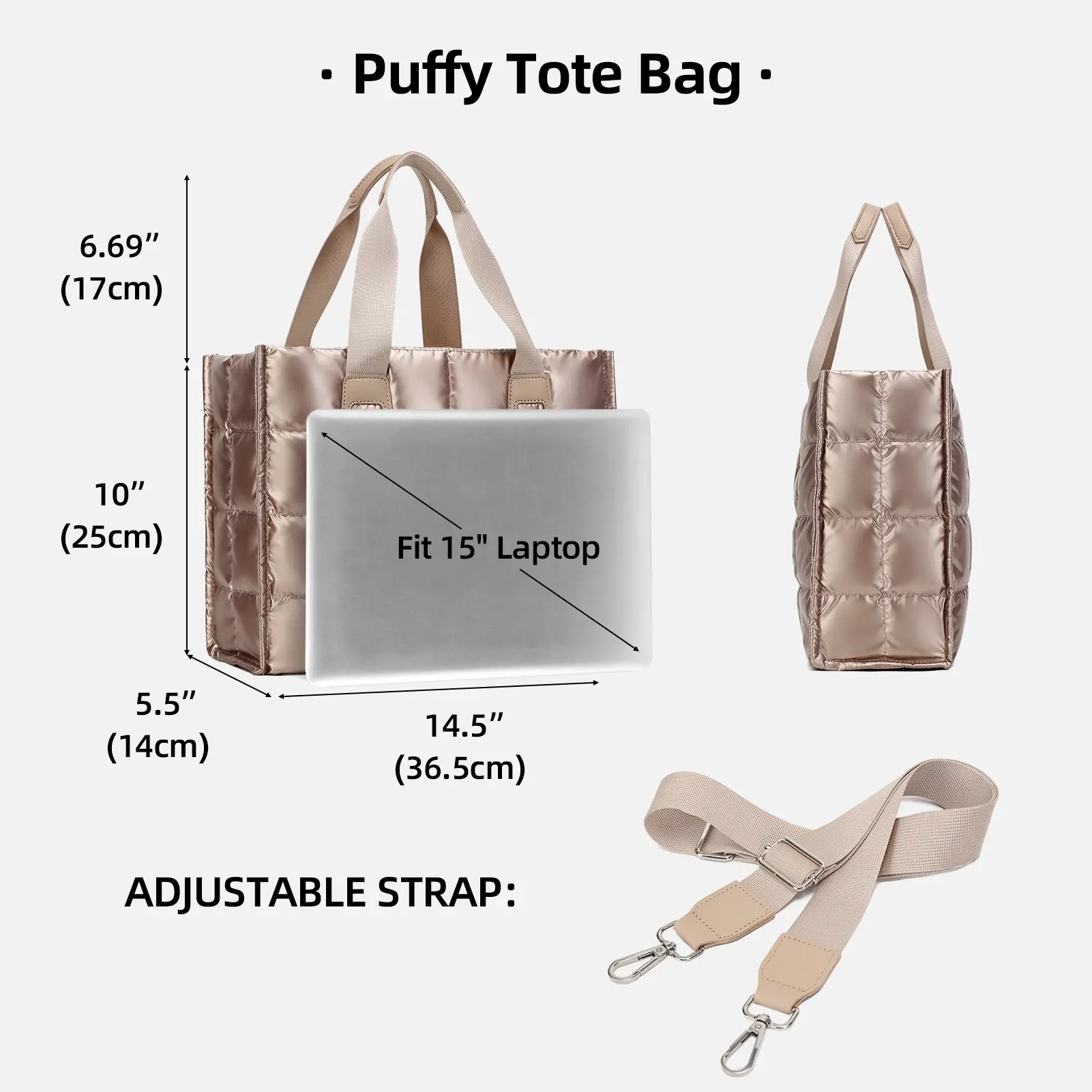 FARMARK for Women Lightweight Puffy Carry On Crossbody with  display picture 1