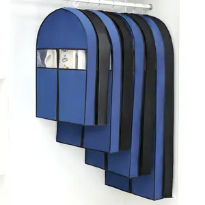 2 Piece Dustproof Clothing Covers, Large Capacity Garment Storage Bags, Hanging Non-Woven Fabric Dust Proof Bag for Coats, Fur, Suits