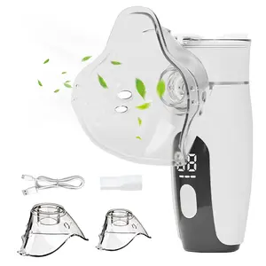 KOMOX Smart Digital Display Portable Nebulizer for Adults and Kids, Portable Nebulizer for Travel and Home Use, Rechargeable Nebulizer with a Remaining Power Display and 3 Optional Gears