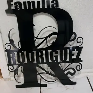 Metal Monogram Wall Decor - Metal Letter "M" with Floral Design, Wall Art for Home Decor