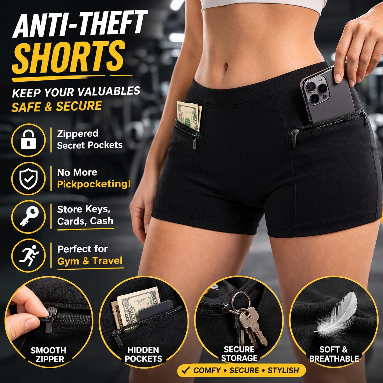 Pack of Four Suitable For Both Men And Women Hidden Pocket Underwear, Anti-Theft Travel Boxer Panties, Soft Breathable Cotton Underwear for Women, Pack of Four Suitable For Both Men And Women Hidden Pocket Underwear, Anti-Theft Travel Boxer Panties, Soft Breathable Cotton Underwear for Women,