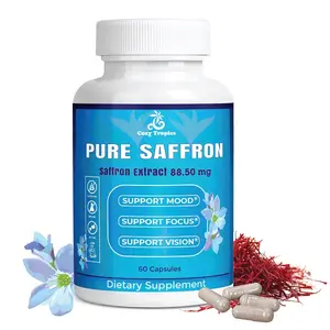 Organic Saffron Extract Capsules 88.5mg – Mood, Focus & Vision Support – 60 Veggie Capsules