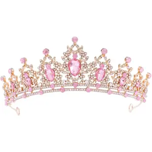 Crystal Tiaras and Crowns for Women - Wedding and Birthday Party Princess Crown Hair Accessories - Bride Rhinestone Headband