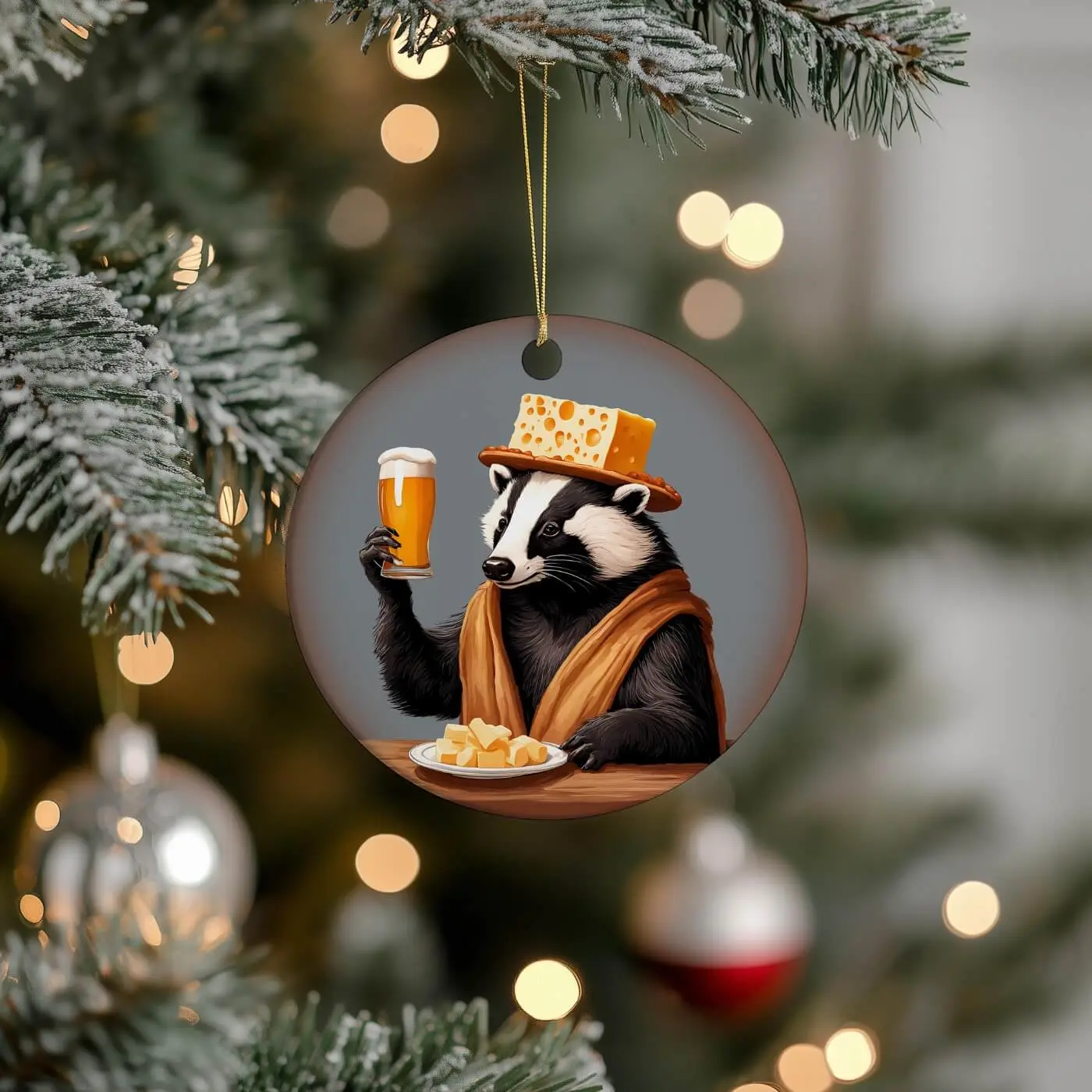 Wisconsin Packer, Badger Cheesehead | Ornament
