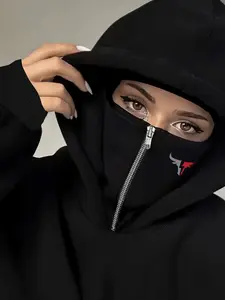 Double-Layer Hooded Sweatshirt with Pocket, Graphic Print, Casual Loose Fit, Comfortable Fashion, Easy to Match Any