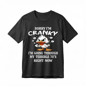 Funny 70s Duck Graphic Tee, Funny Casual Crew Neck Outfit, Unisex Couple Fashion Top, Cute Retro Style, Best Valentine's Day Gift For Him Her, Perfect Gift For Boyfriend Girlfriend Husband Wife - scs16966