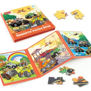 SYNARRY Magnetic Puzzles for Toddlers 3-5, 20 Pieces Travel Puzzles for Kids Ages 3-5, Car Airplane Road Trip Activities Magnet Games Toys for 3 4 5 6 Year Old Children Boys Girls Gifts