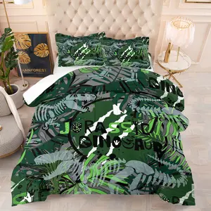 Tree Dinosaur Quilt Set, Vibrant Youth Adult Bedroom Decor Gift, Includes 1 Bed Quilt and 1 or 2 Pillowcases Without Pillows
