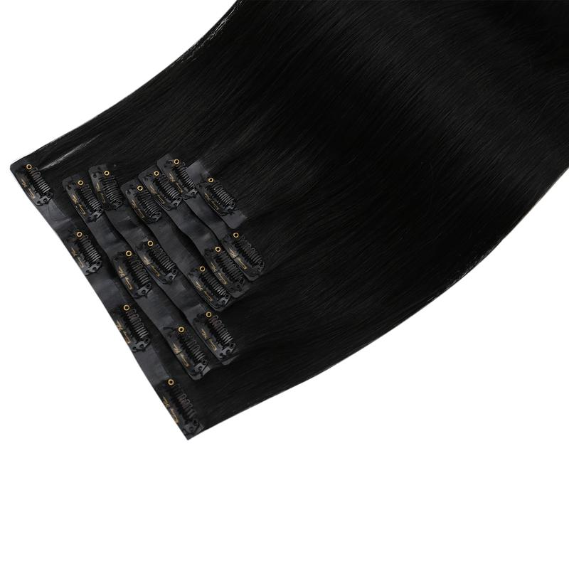 Sunny Seamless Clip in Hair Extensions PU Weft Human Hair Clip in Extensions for Women