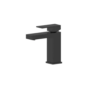 Aquamoon Milan Collection Single Lever Bathroom Vanity Faucet Matte Black Finish