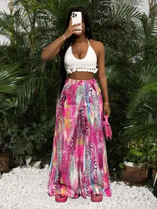 Plus Size Women's Pants, Casual High Waist Wide Leg Jeans, Comfortable Stretch Denim, Fall & Winter Fashion, Ladies Clothing Trouser, Womenswear