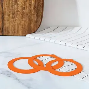 8pcs Silicone Gasket Seals, 3.75 Inches Airtight Jar Gaskets, Replacement Seal Rings, Durable and Reusable, Ideal for Food Storage
