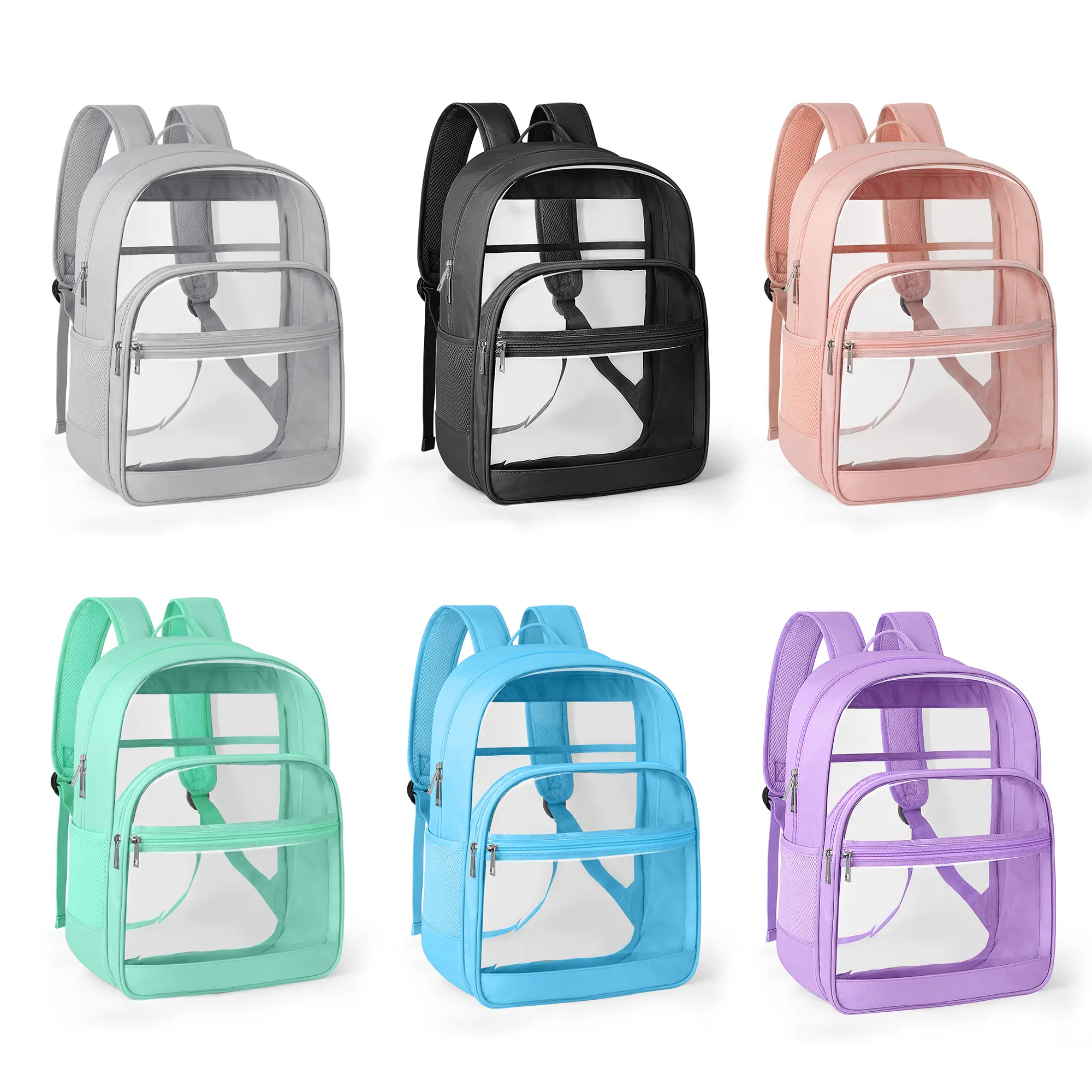 Clear Backpack with Adjustable Shoulder Strap, Heavy Duty Clear Transparent, Back to School Children's gift, Casual for College, Vacation, Security