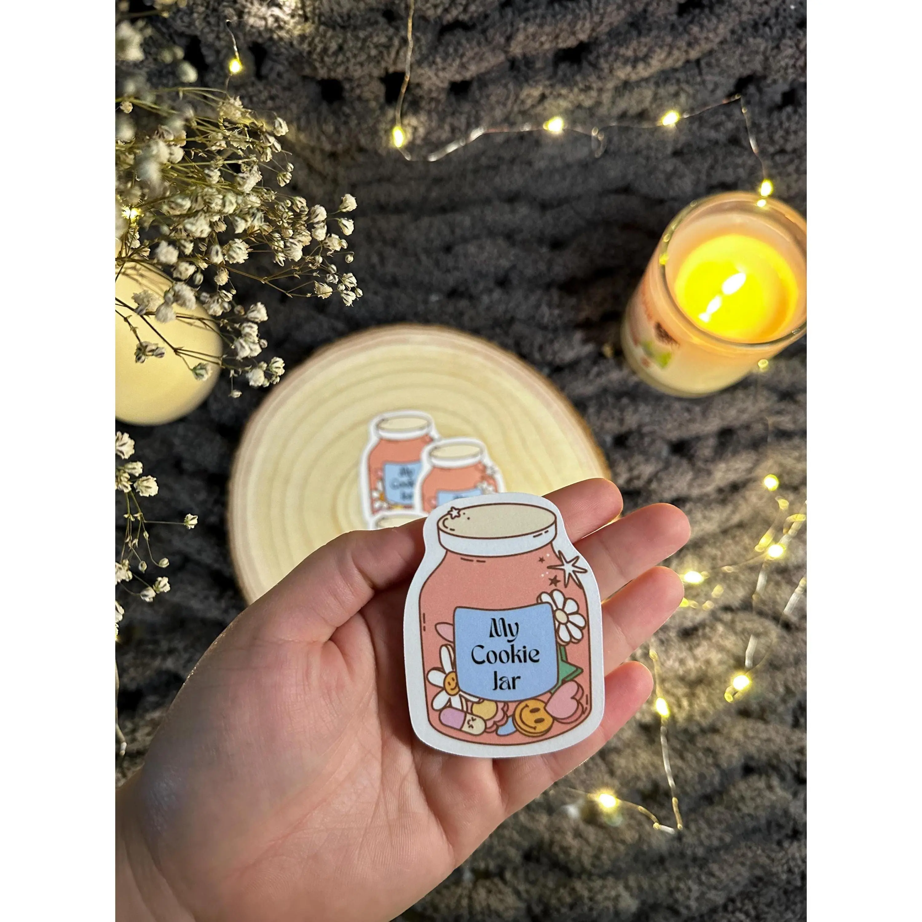 My Cookie Jar Cute Jar Sticker | Whimsical Vinyl Sticker | Water-Resistant