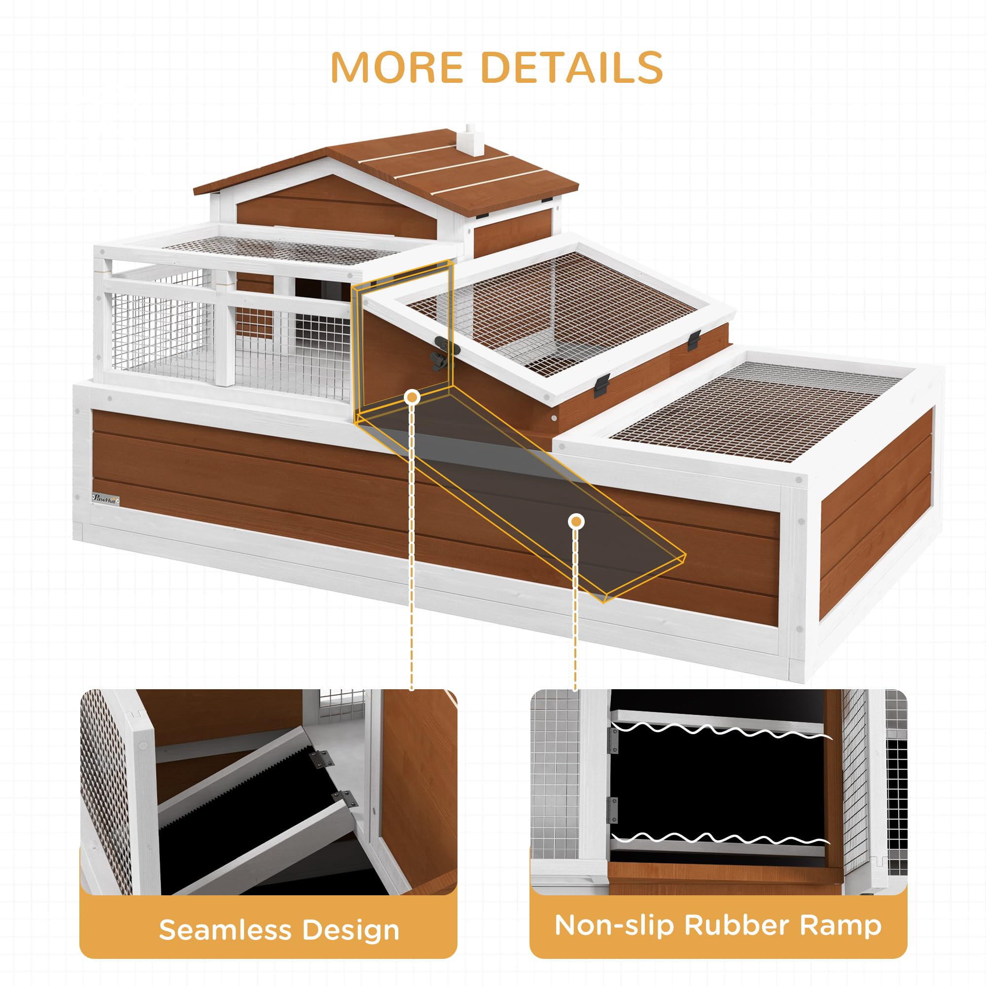 3- Room Tortoise House Habitat with Balcony & 2 Stories, Indoor/Outdoor Wooden Tortoise Enclosure with Ladder, Tray, Openable Roof, Large Reptile Cage, 44" x 25. 5" x 23" 3- Room Tortoise House Habitat with Balcony & 2 Stories, Indoor/Outdoor Wooden Tortoise Enclosure with Ladder, Tray, Openable Roof, Large Reptile Cage, 44" x 25. 5" x 23"