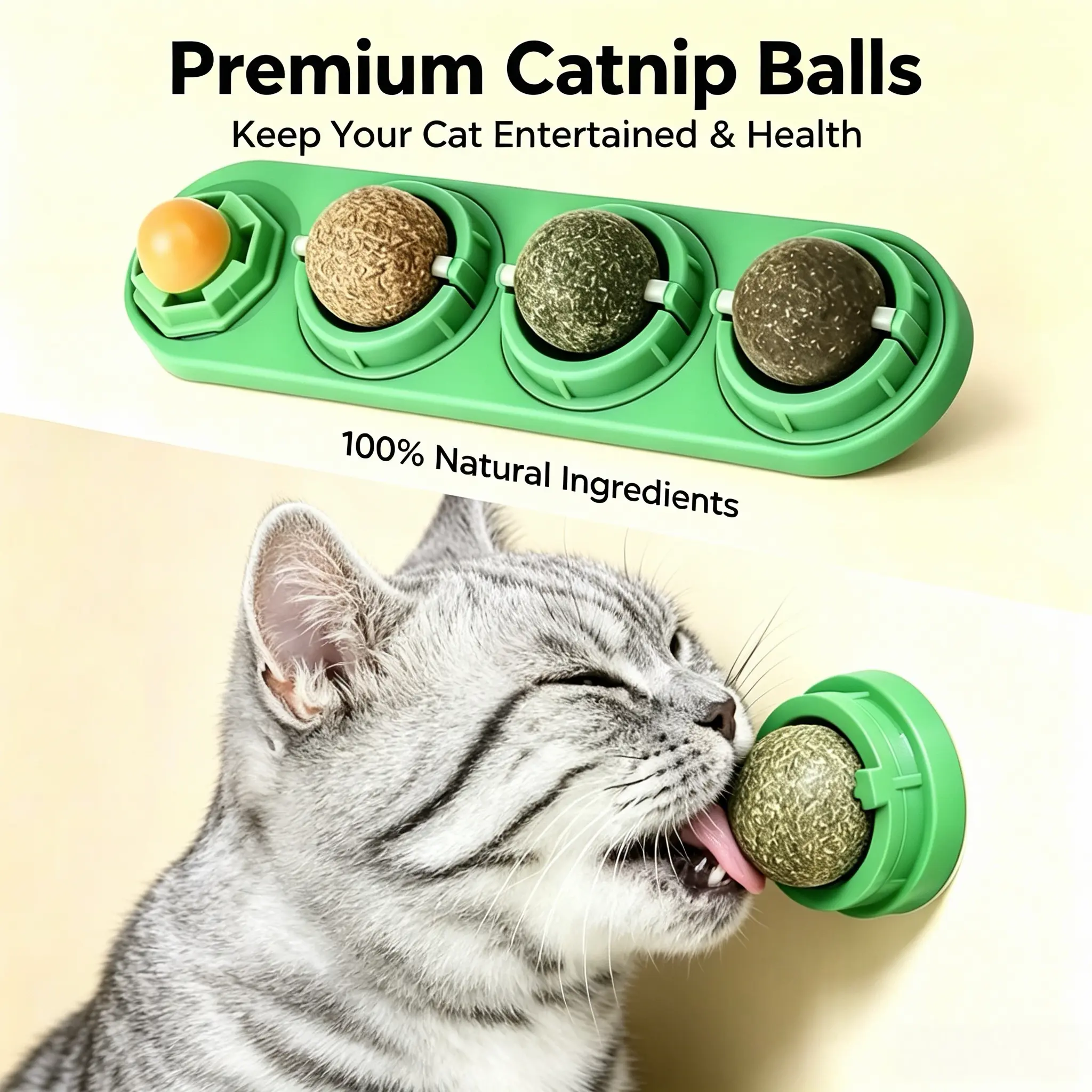 Cats Health-Catnip Ball for Cats,Keep Your Cat Entertained & Healthy with 100% Natural Ingredients, Extra Cat Energy Ball, ealthy Kitty Teeth Cleaning Dental Chew Toys, Lick Safe Healthy Kitten Chew & Teeth Cleaning Dental Toys