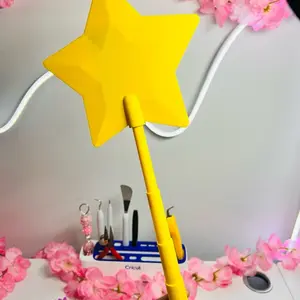 Magic Wand for Cards - Yellow Star Design, Ideal for Card Tricks and Magic Performances