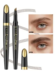 Waterproof 4-Tip Eyebrow Pen – Microblading Effect Brow Pencil, Natural Defined Brows, Fine Hair Strokes, Long-Lasting, Smudge-Proof, Quick & Easy Makeup, Soft Glam, Daily Routine, Travel & Party, TikTok Trending Beauty, Beginner Friendly eyeliner outdoor