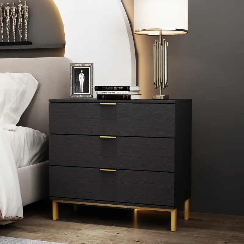 Wood gold dresser night stands - TikTok Shop