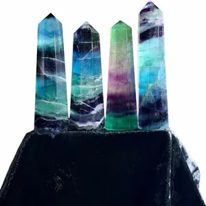 Natural Rainbow Fluorite Tower Intuitively Chosen 2.75" to 3.5" Energy Healing and Crystal Enthusiasts Decoration Home Ornament purple crystals for sale
