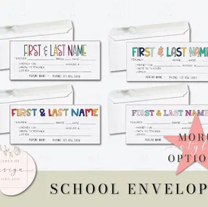 School Envelopes for Money, Notes, Other