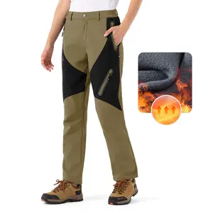 GOPUNE Women's Snow Pants Hiking Walking Trousers Quick Dry Lightweight Outdoor Stretch Camping Trousers with Zip Pockets