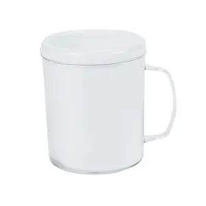 4" 8 oz. DIY Clear BPA-Free Plastic Mugs with White Paper Inserts - 12 Ct.