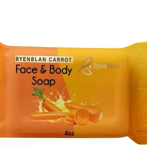 Byenblan Carrot 1 piece Soap | Daily Glow & Gentle Facial Cleanse for Acne & Eczema | Anti-Inflammatory & Antioxidant Properties | Exfoliating & Smoother Skin | Cleansing & Skin Repair
