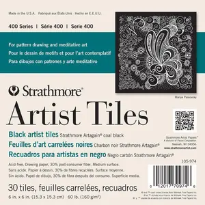 Artist Tiles 6"X6" 30/Pkg-Black -62105974