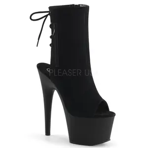 7" Open Toe Boots Suede