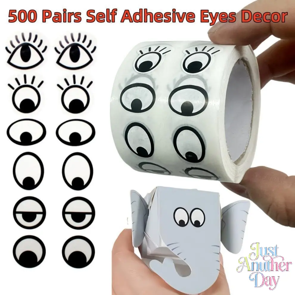 Adhesive Googly Eye Stickers, Funny Sticker Packs for Crafts, DIY Art Projects and Sports & Outdoor Picnic Decor Enhancements