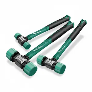 Solid Rubber Mallet Hammer with TPU Head, Anti-Vibration Grip, Professional Installation Hammer for Floor Tiles, Carpentry & DIY Projects