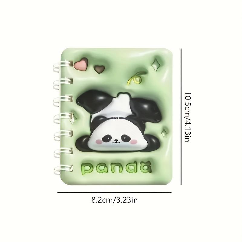 4-Pack A7 Coil Notebooks, Portable Pocket Edition, Student Cartoon 3D Effect, Office Use, Thick Anti-Ink Writing, Mini Diary, Travel Diary Notebook, Gift Idea