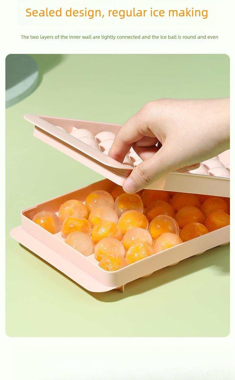 2PCS Ice cream mold for white glutinous rice jelly/gel; food-grade; suitable for making baby food; DIY spherical shape; trending round balls; for refrigerator storage