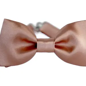 Rose gold satin bow tie, pre-ties men’s bow tie Silk Silk Silk