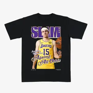 SLAM Austin Reaves Against All Odds Graphic T Shirt, Basketball Fan Tee, Vintage Style Streetwear Shirt, Gift for Basketball Lovers