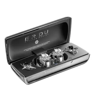 ERDU Fashion Earbuds with Interchangeable Ear Clips,  Gift Idea, Couple Christmas Gifts, Last Minute Gift, Customizable Bluetooth Headphones with 30H Playtime, Secure Fit Sport Earphones for Gym/Running, Cute Wireless Earbuds for Women Girls, Ideal Gift