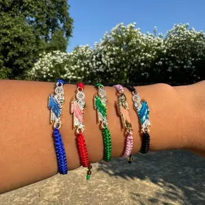 San Judas Bendito Bracelets - Colorful Beaded Wrist Accessories with Saint Charms