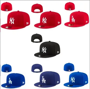 Limited 2026 MLB 9FIFTY Snapback & 59FIFTY Fitted Hats - NY Yankees & LA Dodgers Flat Bill Caps (Red, Black, Royal Blue)