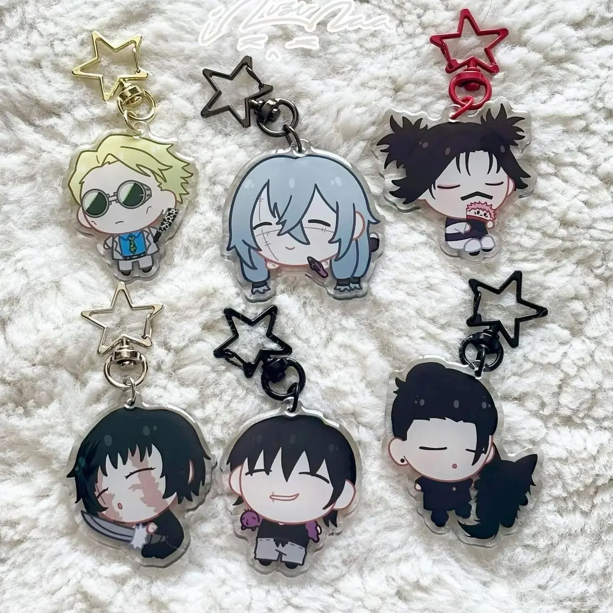 Jujutsu Kaisen Acrylic Keychain | Anime Keyring Charm - Nanami, Mahito, Choso, Maki, Toji, Geto | Cute Fanmade Anime Merch