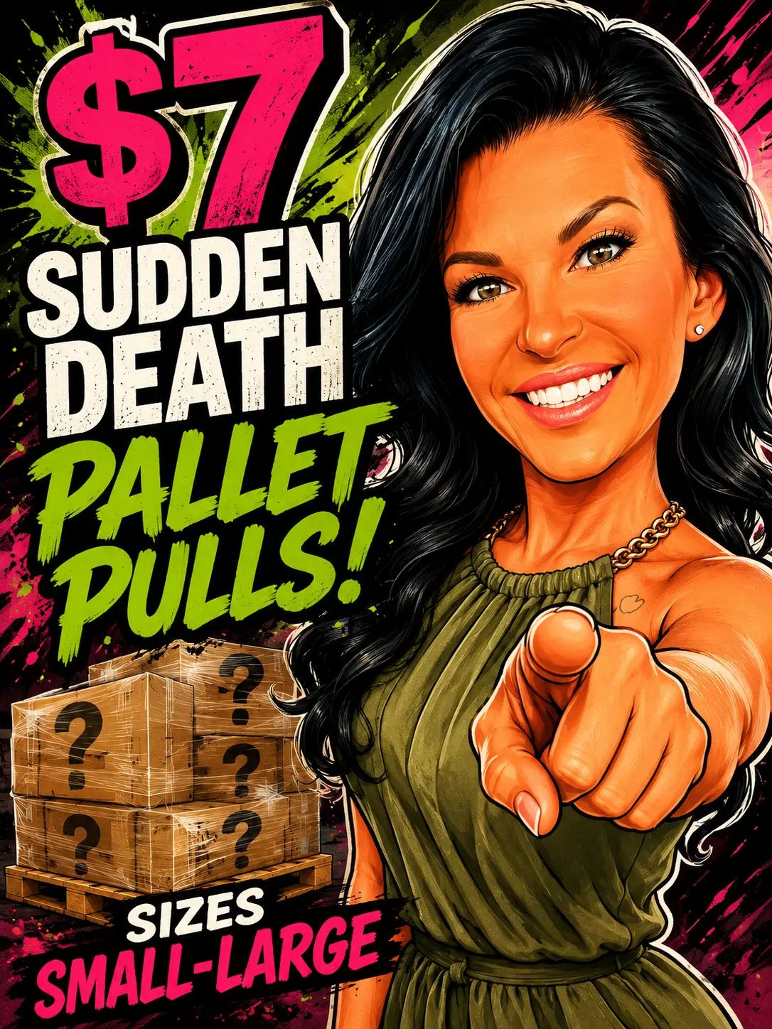 $7 Sudden Death Clothing Pallets Pulls - Sizes Small to Large - Perfect for Your Wardrobe Needs