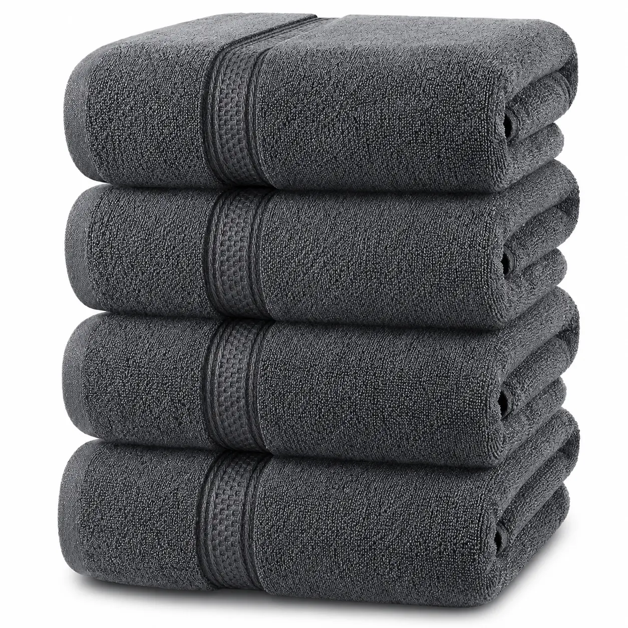 Utopia Towels 4 Pack Premium Bath Towels Set, 27 by 54 Inches, 100% Ring Spun Cotton 600GSM, Lightweight and Highly Absorbent Quick Drying Towels, Perfect for Daily Use, Grey