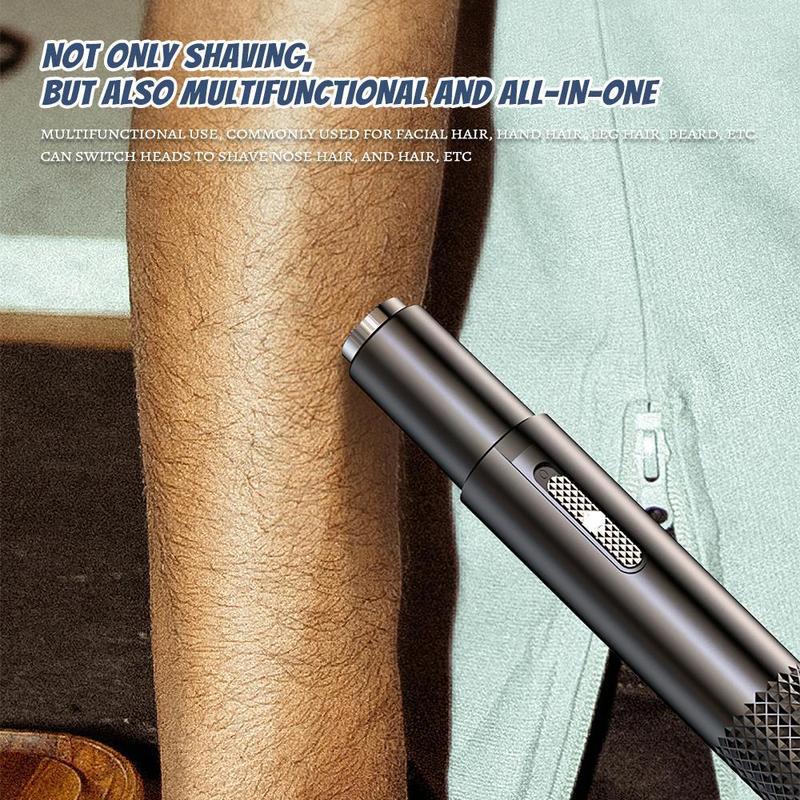 2-in-1 Rechargeable Hair Trimmer, Men's Ear and Nose Hair Trimmer, Eyebrow & Nose Hair Clippers, Easy to Clean,Perfect Christmas & New Year Gift ldea