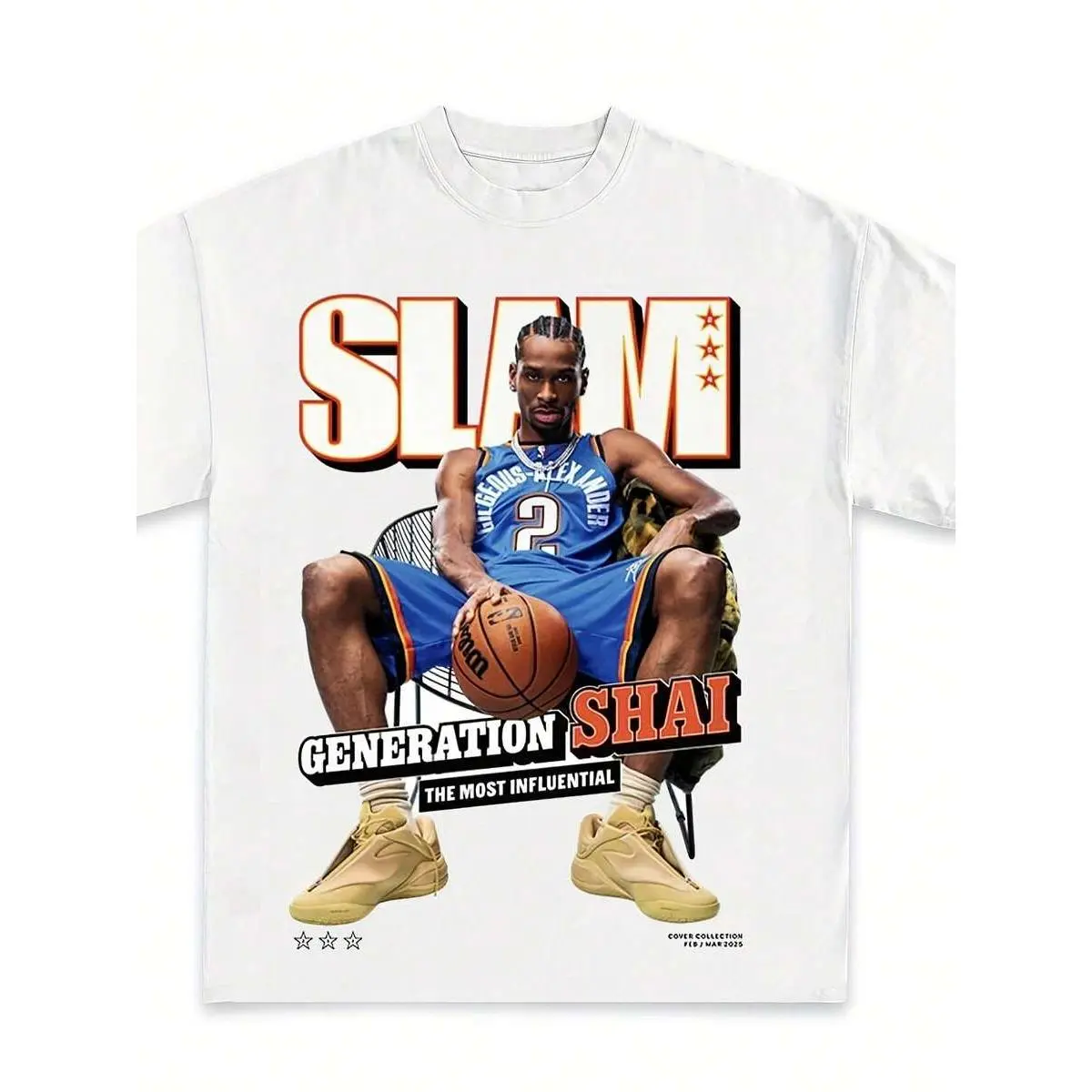Shai Alexander Slam Graphic Tee |   Premium Quality Heavyweight Basketball Shirt For Adults &Amp;