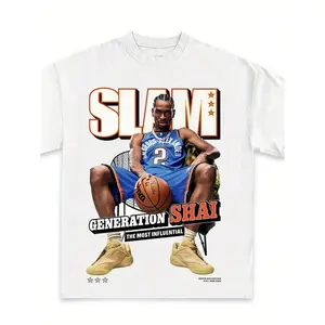Shai Alexander Slam Graphic Tee |   Premium Quality Heavyweight Basketball Shirt For Adults &Amp;