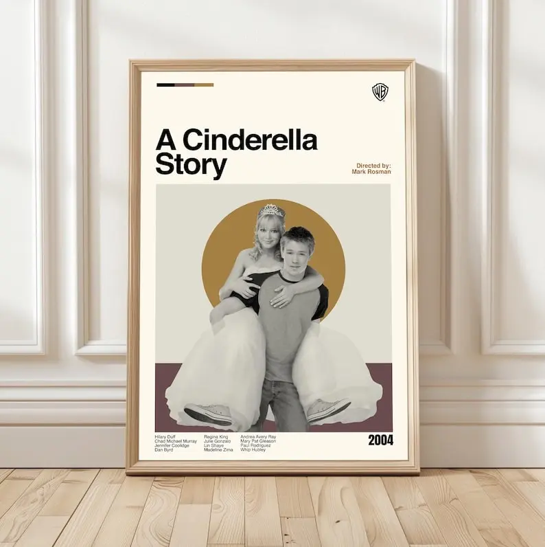 Modern Fairy Tale Romance Art Poster, Contemporary Wall Decor, Modern Home Aesthetic, Interior Decoration Print