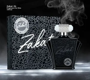 Zakat Z6 Eau de Parfum Spray Unisex 3.4 oz 100 ml Refreshing Versatile Fragrance with Bergamot Coriander Lavender Geranium Amber Cedarwood Musk Patchouli Notes